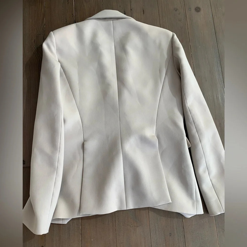 Altuzarra Cream Stretch Wool Two-Button Tailored Blaze